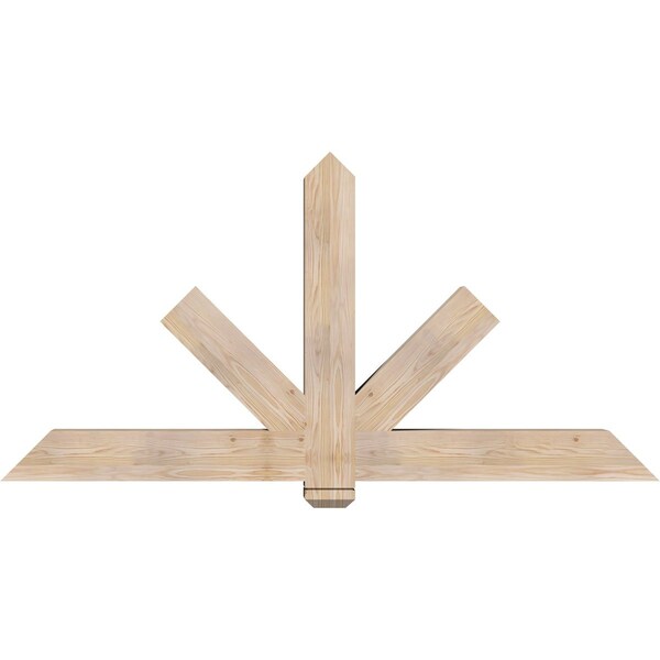 Ekena Millwork Kennewick Smooth Timber Gable Bracket, Douglas Fir, 72"W x 36"H x 5 1/2"D x 5 1/2"F, 12/12 Pitch GBW072X36X0606KEN00SDF - main